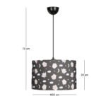 Φωτιστικό οροφής Tale Megapap E27 ύφασμα PVC μονόφωτο πολύχρωμο Ø33x70εκ. - Image 3