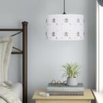 Φωτιστικό οροφής Tale Megapap E27 ύφασμα PVC μονόφωτο πολύχρωμο Ø33x70εκ. - Image 2