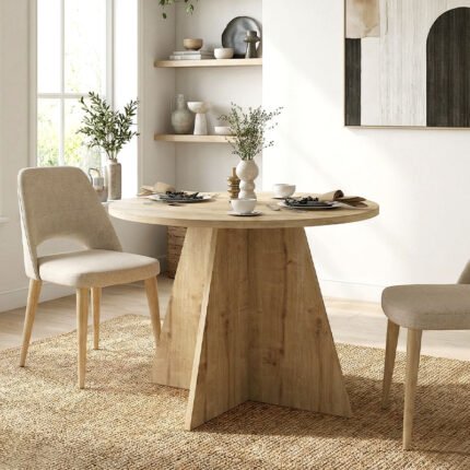 Βρες το Τραπέζι Tailor Megapap χρώμα sapphire oak Ø100x75