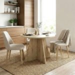 Τραπέζι Tailor Megapap χρώμα sapphire oak Ø100x75,7εκ. - Image 5