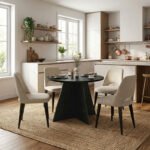 Τραπέζι Tailor Megapap χρώμα sencron black Ø100x75,7εκ. - Image 4