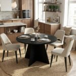 Τραπέζι Tailor Megapap χρώμα sencron black Ø120x75,7εκ. - Image 5