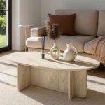 Βρες το Τραπεζάκι σαλονιού Ravey Megapap χρώμα travertine 120x60x39