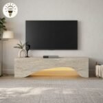 Βρες το Έπιπλο τηλεόρασης Mara Megapap με LED χρώμα travertine 150x31