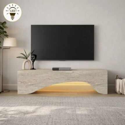 Βρες το Έπιπλο τηλεόρασης Mara Megapap με LED χρώμα travertine 150x31