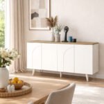 Μπουφές Bono Megapap χρώμα λευκό - sepet oak 150x45x74,6εκ. - Image 4