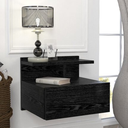 Βρες το Κομοδίνο επιτοίχιο Mislina Megapap χρώμα sencron black 40x33