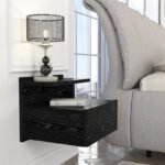 Κομοδίνο επιτοίχιο Mislina Megapap χρώμα sencron black 40x33,2x32εκ. - Image 4