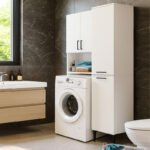 Ντουλάπι με καλάθι απλύτων Singa Megapap χρώμα λευκό 45x40x180εκ. - Image 5