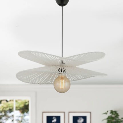 Βρες το Φωτιστικό οροφής Dafodil Megapap E27 από σχοινί μονόφωτο χρώμα λευκό Ø48x55εκ. σε μοναδική τιμή στο clickforshop.gr