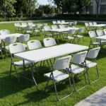 Τραπέζι catering - συνεδρίου Capri Megapap πτυσσόμενο - βαλίτσα χρώμα λευκό του πάγου 183x76x74εκ. - Image 2