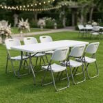 Τραπέζι catering - συνεδρίου Capri Megapap πτυσσόμενο - μονοκόμματη επιφάνεια χρώμα λευκό του πάγου 152x76x74εκ. - Image 2