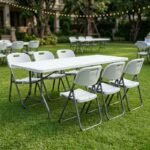 Τραπέζι catering - συνεδρίου Capri Megapap πτυσσόμενο - μονοκόμματη επιφάνεια χρώμα λευκό του πάγου 198x90x74εκ. - Image 2