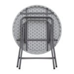 Τραπέζι catering - συνεδρίου Capri Megapap πτυσσόμενο - στρογγυλό μονοκόμματη επιφάνεια χρώμα λευκό του πάγου Ø80x74εκ. - Image 4