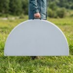 Τραπέζι catering - συνεδρίου Capri Megapap πτυσσόμενο – βαλίτσα στρογγυλό χρώμα λευκό του πάγου Ø152x74εκ. - Image 3