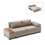 Βρες το Καναπές - κρεβάτι πολυμορφικός Perenna Megapap τριθέσιος υφασμάτινος χρώμα γκρι 233x93x83εκ. σε μοναδική τιμή στο clickforshop.gr