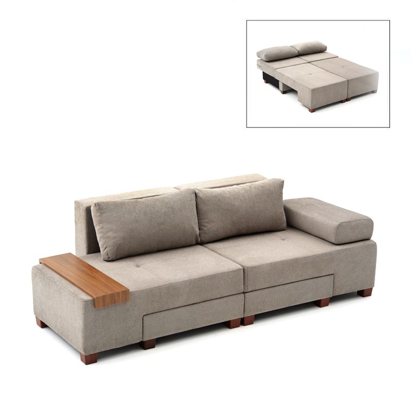 Καναπές - κρεβάτι πολυμορφικός Perenna Megapap τριθέσιος υφασμάτινος χρώμα γκρι 233x93x83εκ. Βρες το Καναπές - κρεβάτι πολυμορφικός Perenna Megapap τριθέσιος υφασμάτινος χρώμα γκρι 233x93x83εκ. σε μοναδική τιμή στο clickforshop.gr