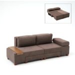Βρες το Καναπές - κρεβάτι πολυμορφικός Perenna Megapap τριθέσιος υφασμάτινος χρώμα καφέ 233x93x83εκ. σε μοναδική τιμή στο clickforshop.gr