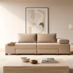 Καναπές - κρεβάτι πολυμορφικός Perenna Megapap τριθέσιος υφασμάτινος χρώμα μπεζ 233x93x83εκ. - Image 2