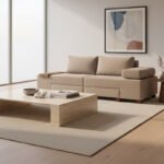 Καναπές - κρεβάτι πολυμορφικός Perenna Megapap τριθέσιος υφασμάτινος χρώμα μπεζ 233x93x83εκ. - Image 3