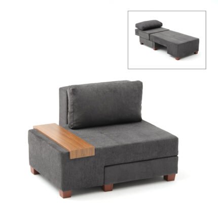 Βρες το Πολυθρόνα - κρεβάτι Perenna Megapap υφασμάτινη χρώμα ανθρακί 116x93x83εκ. σε μοναδική τιμή στο clickforshop.gr