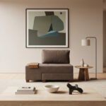 Πολυθρόνα - κρεβάτι Perenna Megapap υφασμάτινη χρώμα καφέ 116x93x83εκ. - Image 2