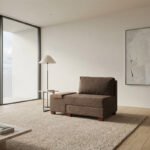 Πολυθρόνα - κρεβάτι Perenna Megapap υφασμάτινη χρώμα καφέ 116x93x83εκ. - Image 3