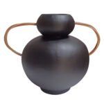 Αγόρασε ΔΙΑΚΟΣΜΗΤΙΚΟ ΒΑΖΟ MIBO HM4688.01S ΤΕΡΑΚΟΤΑ ΜΑΥΡH--ΧΕΡΟΥΛΙΑ ΦΥΣΙΚΟ RATTAN 22.5x17x19Υεκ σε μοναδική τιμή στο clickforshop.gr