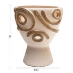 ΕΠΙΤΡΑΠΕΖΙΟ ΔΙΑΚΟΣΜΗΤΙΚΟ ΒΑΖΟ DEAN HM4678.02 ΤΕΡΑΚΟΤΑ ΣΕ ΚΡΕΜ--Φ25x28Υεκ. - Image 2