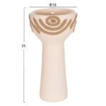 ΕΠΙΤΡΑΠΕΖΙΟ ΔΙΑΚΟΣΜΗΤΙΚΟ DEAN HM4679.02 ΚΡΕΜ ΤΕΡΑΚΟΤΑ & ΣΧΟΙΝΙ AGEL Φ18x35Υεκ - Image 2