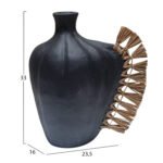 ΕΠΙΤΡΑΠΕΖΙΟ ΔΙΑΚΟΣΜΗΤΙΚΟ JEBB HM4689.01 ΜΑΥΡΗ ΤΕΡΑΚΟΤΑ & GRASS--32x15x33Υεκ. - Image 2