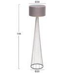 ΦΩΤΙΣΤΙΚΟ ΔΑΠΕΔΟΥ HUE HM7581.11 ΜΕΤΑΛΛΙΚΟ ΓΚΡΙ Φ38x144Υεκ. - Image 2