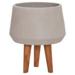 ΓΛΑΣΤΡΑ ΕΣΩΤ.ΧΩΡΟΥ QUAN HM4680.03M FIBER CEMENT ΓΚΡΙ--ΒΑΣΗ TEAK Φ35x50Υεκ - Image 3