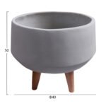 ΓΛΑΣΤΡΑ ΕΣΩΤ.ΧΩΡΟΥ QUAN HM4680.03S FIBER CEMENT ΓΚΡΙ--ΒΑΣΗ TEAK Φ37x36Υεκ - Image 2