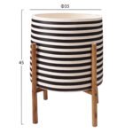 ΓΛΑΣΤΡΑ ΕΣΩΤ.ΧΩΡΟΥ RENTIL HM4683S FIBER CEMENT ΛΕΥΚΟ/ΜΑΥΡΟ--ΒΑΣΗ TEAK Φ23x60Υεκ - Image 2