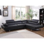 ΚΑΝΑΠΕΣ ΓΩΝΙΑ GORO ΔΕΞΙΑ HM3084.02R ΑΠΟ ΜΑΥΡΟ PU 270x200x87Υ εκ. - Image 2