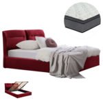 Αγόρασε ΚΡΕΒΑΤΙ ΔΙΠΛΟ & ΣΤΡΩΜΑ KENDRA HM10720.06 ΚΟΚΚΙΝΟ ΒΟΥΡΓΟΥΝΔΙΑΣ ΒΕΛΟΥΔΟ--ΑΠΟΘ.ΧΩΡΟΣ--160x200εκ σε μοναδική τιμή στο clickforshop.gr