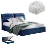 Αγόρασε ΚΡΕΒΑΤΙ ΔΙΠΛΟ & ΣΤΡΩΜΑ KENDRA HM10720.18 ΜΠΛΕ ΒΕΛΟΥΔΟ--ΑΠΟΘ.ΧΩΡΟΣ--160x200εκ σε μοναδική τιμή στο clickforshop.gr