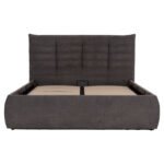 ΚΡΕΒΑΤΙ ΔΙΠΛΟ & ΣΤΡΩΜΑ SANDRA HM10770 ΓΚΡΙ ΥΦΑΣΜΑ ΜΕ ΑΠΟΘ.ΧΩΡΟ--ΓΙΑ 160x200εκ - Image 3