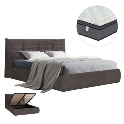 Αγόρασε ΚΡΕΒΑΤΙ ΔΙΠΛΟ & ΣΤΡΩΜΑ SANDRA HM10770 ΓΚΡΙ ΥΦΑΣΜΑ ΜΕ ΑΠΟΘ.ΧΩΡΟ--ΓΙΑ 160x200εκ σε μοναδική τιμή στο clickforshop.gr