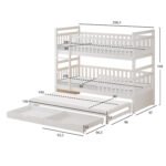 ΠΑΙΔΙΚΗ ΚΟΥΚΕΤΑ ΜΕ ΣΤΡΩΜΑΤΑ & ΣΥΡΤΑΡΙΑ TRIPLON HM21318 ΞΥΛΟ ΠΕΥΚΟΥ ΛΕΥΚΟ 207x97x168Υεκ - Image 3