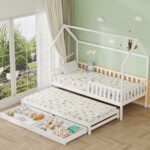 ΠΑΙΔΙΚΟ ΚΡΕΒΑΤΙ ΜΕ ΣΤΡΩΜΑΤΑ & ΣΥΡΤΑΡΙΑ PHYLLIS HM21323.03 ΞΥΛΟ ΠΕΥΚΟΥ ΛΕΥΚΟ 206x97x166Υεκ - Image 2