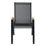 ΠΟΛΥΘΡΟΝΑ ΕΞ.ΧΩΡΟΥ LEONE HM6429.03 ΜΕΤΑΛΛΙΚΗ ΜΑΥΡΗ--TEXTILENE ΜΑΥΡΟ 54x74x91Υεκ - Image 3