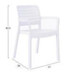 ΠΟΛΥΘΡΟΝΑ ΕΞΩΤ.ΧΩΡΟΥ FLAN HM6369.01 ΛΕΥΚΟ ΠΟΛΥΠΡΟΠΥΛΕΝΙΟ 57x56x82.5Yεκ. - Image 2