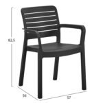 ΠΟΛΥΘΡΟΝΑ ΕΞΩΤ.ΧΩΡΟΥ FLAN HM6369.02 ΜΑΥΡΟ ΠΟΛΥΠΡΟΠΥΛΕΝΙΟ 57x56x82.5Yεκ. - Image 2