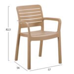 ΠΟΛΥΘΡΟΝΑ ΕΞΩΤ.ΧΩΡΟΥ FLAN HM6369.03 ΚΑΠΟΥΤΣΙΝΟ ΠΟΛΥΠΡΟΠΥΛΕΝΙΟ 57x56x82.5Yεκ. - Image 2