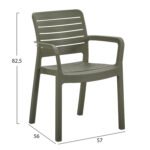 ΠΟΛΥΘΡΟΝΑ ΕΞΩΤ.ΧΩΡΟΥ FLAN HM6369.05 DARK OLIVE ΠΟΛΥΠΡΟΠΥΛΕΝΙΟ 57x56x82.5Yεκ. - Image 2