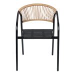 ΠΟΛΥΘΡΟΝΑ HOMAN HM6430.03 ΜΑΥΡΟ ΜΕΤΑΛΛΟ & TEXTILENE--ΜΠΕΖ P.E.RATTAN 53,5x62x75Υεκ - Image 3