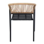 ΠΟΛΥΘΡΟΝΑ HOMAN HM6430.03 ΜΑΥΡΟ ΜΕΤΑΛΛΟ & TEXTILENE--ΜΠΕΖ P.E.RATTAN 53,5x62x75Υεκ - Image 5