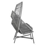 ΠΟΛΥΘΡΟΝΑ-ΦΩΛΙΑ RULER HM6506.01 ΓΚΡΙ ΜΕΤΑΛΛΟ-P.E.RATTAN-ΜΑΞΙΛΑΡΙΑ 90x85x154Υεκ - Image 4